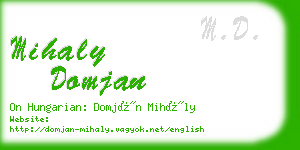 mihaly domjan business card